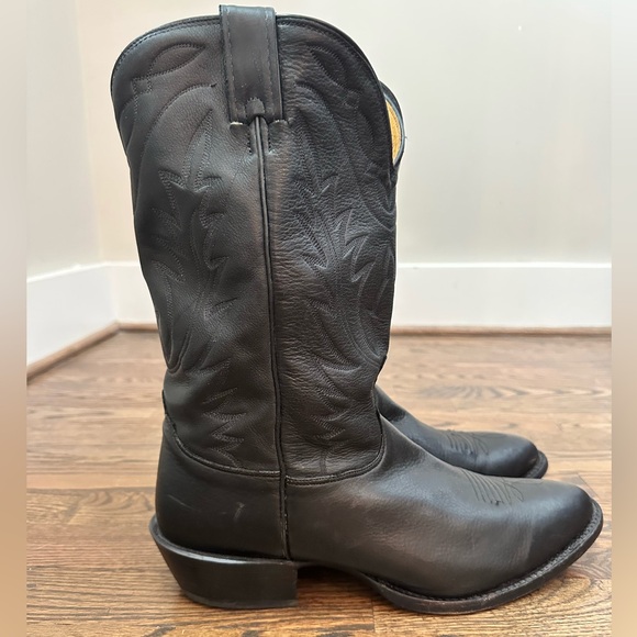 Nocona Men’s Black Leather Deertan Gentlemens Western Boots Size 11.5D - Picture 3 of 13